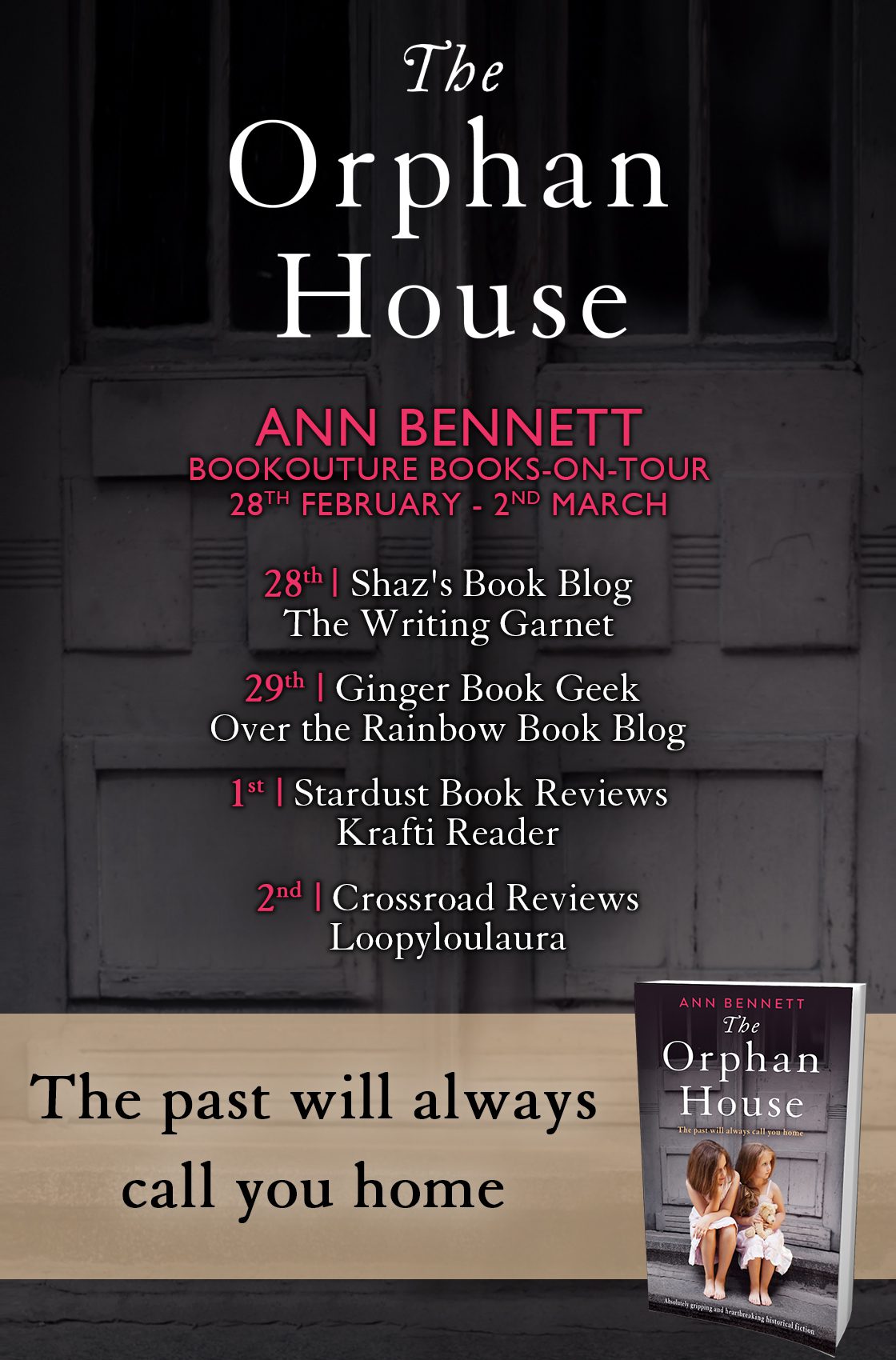 The Orphan House book tour banner