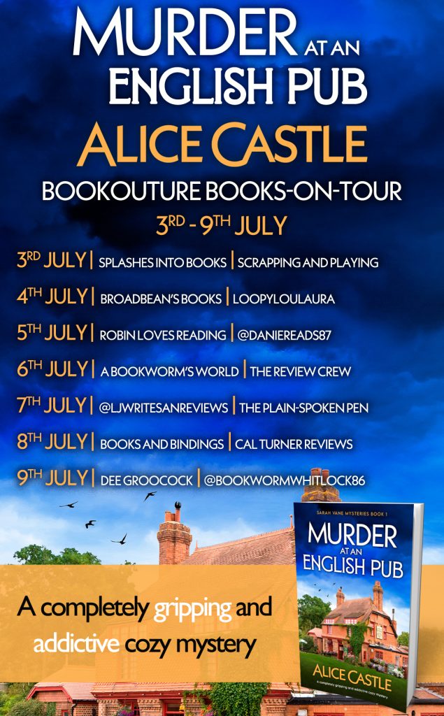 Murder at an English Pub blog tour banner