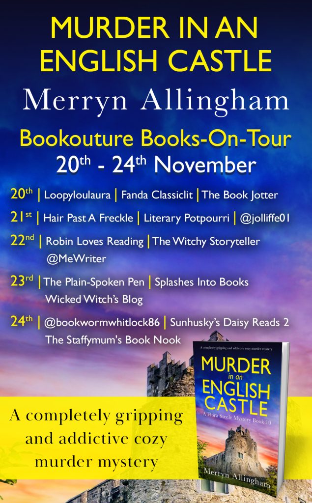 Murder in an English Castle blog tour banner