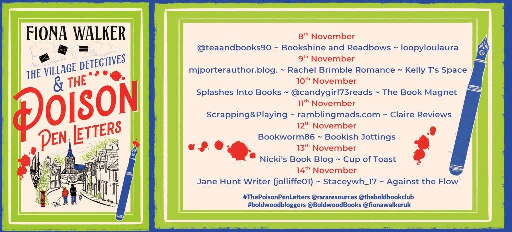 The Poison Pen Letters blog tour banner